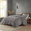 Ruched Fur Down Alternative Comforter Set B035129369