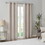 Basketweave Room Darkening Curtain Panel Pair(2 pcs Window Panels) B035129730