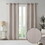 Basketweave Room Darkening Curtain Panel Pair(2 pcs Window Panels) B035129730