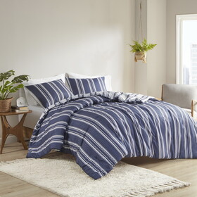 Cobi Striped Reversible Comforter Set B035129813