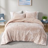 Full/Queen Crushed Velvet Sherpa Reversible Comforter Set B035129825