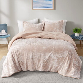 Crushed Velvet Sherpa Reversible Comforter Set B035129825