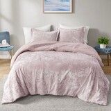 King/Cal King Crushed Velvet Sherpa Reversible Comforter Set B035129829