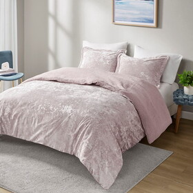 Crushed Velvet Sherpa Reversible Comforter Set B035129828