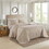 3 Piece Reversible Bedspread Set Khaki Full/Queen B03594961