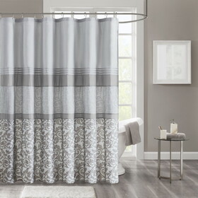 Ramsey Printed and Embroidered Shower Curtain B03595000