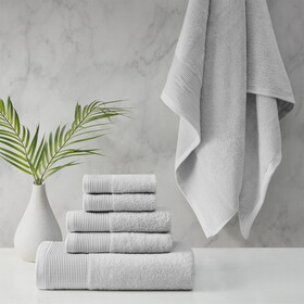Nuage Cotton Tencel Blend Antimicrobial 6 Piece Towel Set B03595636