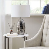 Oval Textured Ceramic Table Lamp B03595705