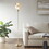 Uplight Floor Lamp with Mercury Glass Shade B03595709