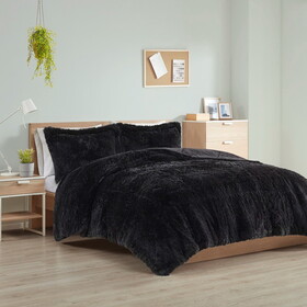 Shaggy Long Fur Comforter Mini Set B03595933