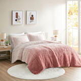 Ombre Shaggy Long Fur Comforter Mini Set B03595979