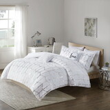 Raina Metallic Printed Duvet Cover Set