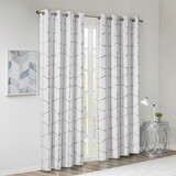 Total Blackout Metallic Print Grommet Top Curtain Panel(Only 1 pc Panel) B03596335