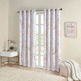 Grommet Top Printed Marble Metallic Total Blackout Curtain(Only 1 pc Panel) B03596339