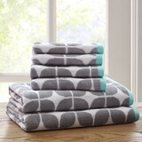Lita Cotton Jacquard Bath Towel 6 Piece Set B03596395