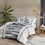 3 Piece Cotton Printed Duvet Cover Set w/ trims B03596495