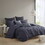 3 Piece Elastic Embroidered Cotton Duvet Cover Set B03596522