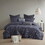 3 Piece Elastic Embroidered Cotton Duvet Cover Set B03596522