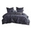 3 Piece Elastic Embroidered Cotton Duvet Cover Set B03596522