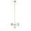 3-Light Chandelier with Frosted Glass Globe Bulbs B03596565