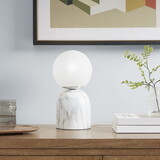 Frosted Glass Globe Resin Table Lamp B03596587