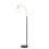 Arched Metal Floor Lamp with Frosted Glass Shade B03596591