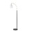 Arched Metal Floor Lamp with Frosted Glass Shade B03596591