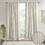 Imani Cotton Printed Curtain Panel with Chenille Stripe and Lining B03596627