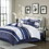 7 Piece Comforter Set Navy Queen B03596997