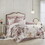 8 Piece Cotton Printed Comforter Set Blush Queen B03597100