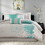 Printed Cotton Sateen Comforter Set Aqua Twin/Twin XL B03597154