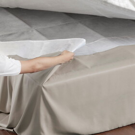 Wrap Around Adjustable Bedskirt khaki, Microfiber