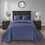 Reversible Bedspread Set Navy Queen B03597455