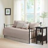 6 Piece Reversible Daybed Cover Set Khaki Daybed