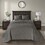 Reversible Bedspread Set Dark Grey Queen B03597535