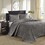 Reversible Bedspread Set Dark Grey Queen B03597535