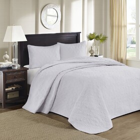 Reversible Bedspread Set White Twin B03597537