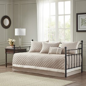 6 Piece Cotton Daybed Cover Set Khaki Daybed B03597558