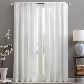 Diamond Sheer Window Curtain Panel(Only 1 pc Panel) B03598028