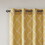 Fretwork Print Grommet Top Window Curtain Panel B03598044