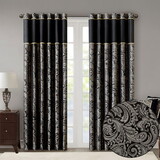 Jacquard Curtain Panel Pair(2 pcs Window Panels) B03598084
