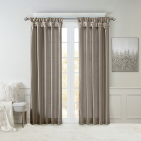 Twist Tab Lined Window Curtain Panel(Only 1 pc Panel) B03598109