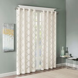 Fretwork Burnout Sheer Curtain Panel(Only 1 pc Panel) B03598126