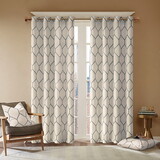 Metallic Geo Embroidered Curtain Panel(Only 1 pc Panel) B03598136