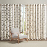 Metallic Geo Embroidered Curtain Panel(Only 1 pc Panel) B03598137