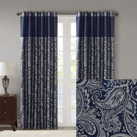 Jacquard Curtain Panel Pair B03598175