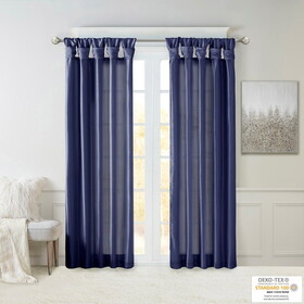 Twist Tab Lined Window Curtain Panel B03598203