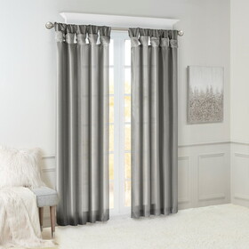 Twist Tab Lined Window Curtain Panel(Only 1 pc Panel) B03598232