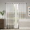 Woven Faux Linen Striped Window Sheer(1 Window Sheer) B03598281