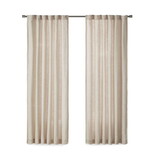 Faux Linen Rod Pocket and Back Tab Fleece Lined Curtain Panel(Only 1 pc Panel) B03598321